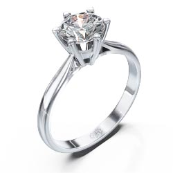Solitaire Martini engagement ring